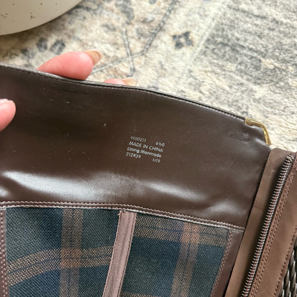 Cole Haan Rockland Chestnut Brown Leather Riding Boots size 6.5 - Picture 9 of 13